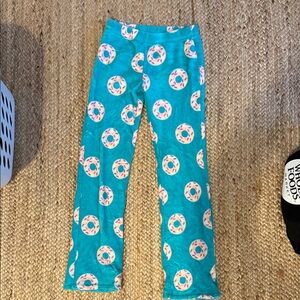 SO Teal Donut Print Pajama Pants
